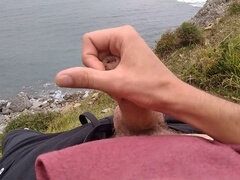 Real beach handjob, gay solo male moaning, gay amateur public solo