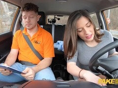 デカ尻, デカチン, フェラチオ, 車, チェコ, 乳首
