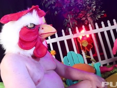 항문, 무대 뒤에서, 큰 엉덩이, 흑인, 금발의, 크림파이, 거칠게, 노예