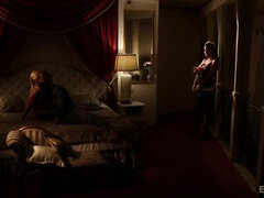 Loiroa, Morena, Lingerie, Tatuagem, Sexo grupal a três