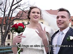 デカパイ, フェラチオ, 結婚, 茶髪の, チェコ, 指いじり, ティーン, オッパイの