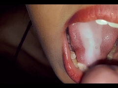 Amateur, Compilación, Semen en la boca, Latina, Esposa