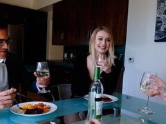 Cute blonde teen Natalia Starr jumps on a fat dick with pleasure