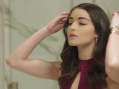 바람핀, 도기스타일, 얼굴에, 다른 인종간의, 젖가슴