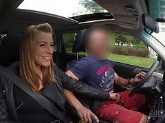 POV: Horny guy pounds his hot teen in car while cuckold watches in HD